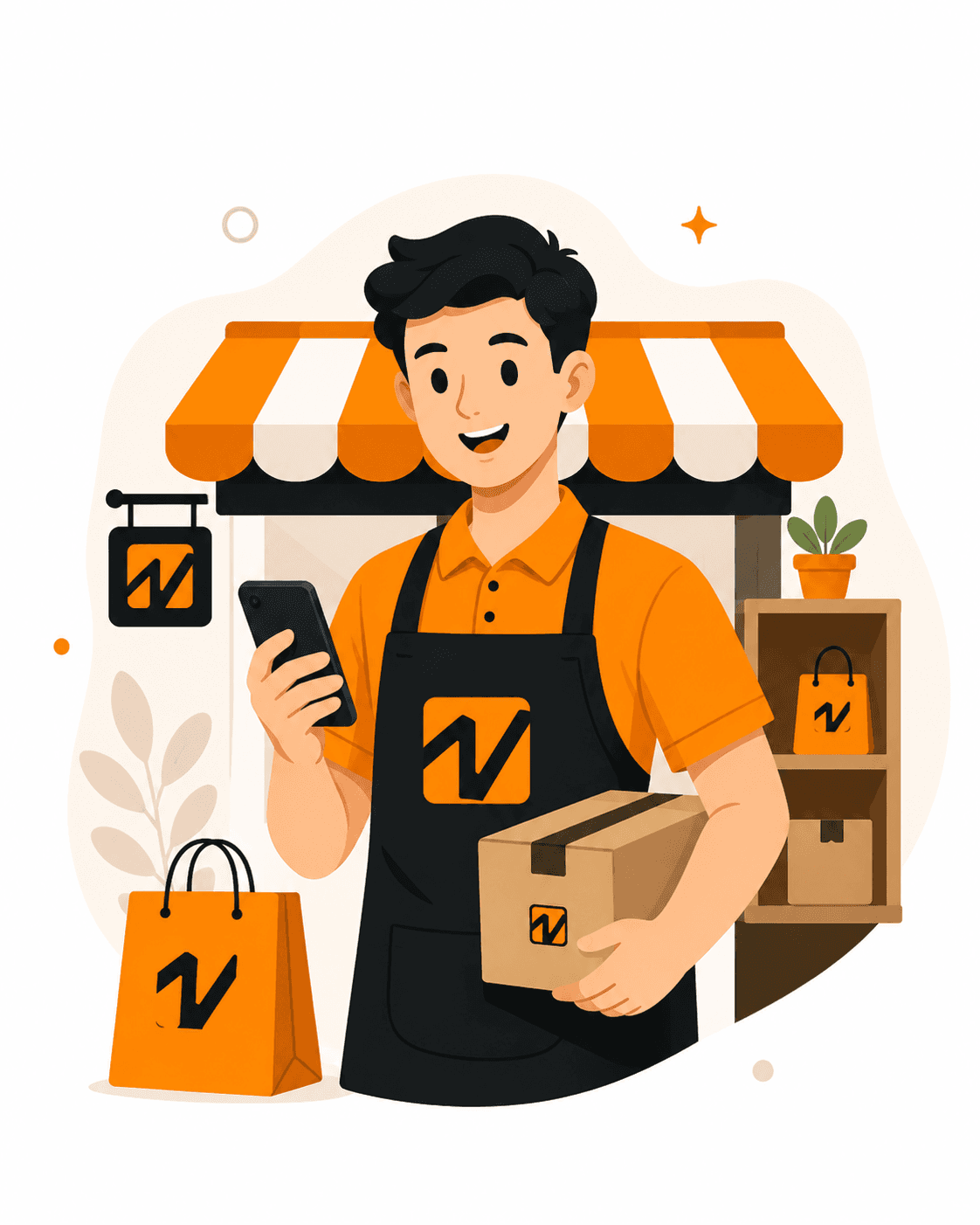 Vicsmall vendor managing their store