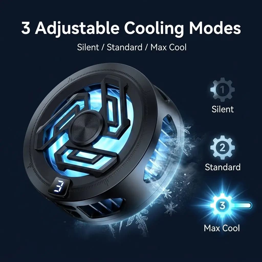 SR17 PRO Cooling Magnetic Adhesive Phone Back Clasp Semiconductor Heat Sink Live Gaming Digital Display E-sports