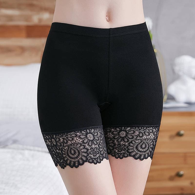 Cross-border modal safety pants anti-light summer lace plus size three-point leggings women's thin insurance pants wholesale