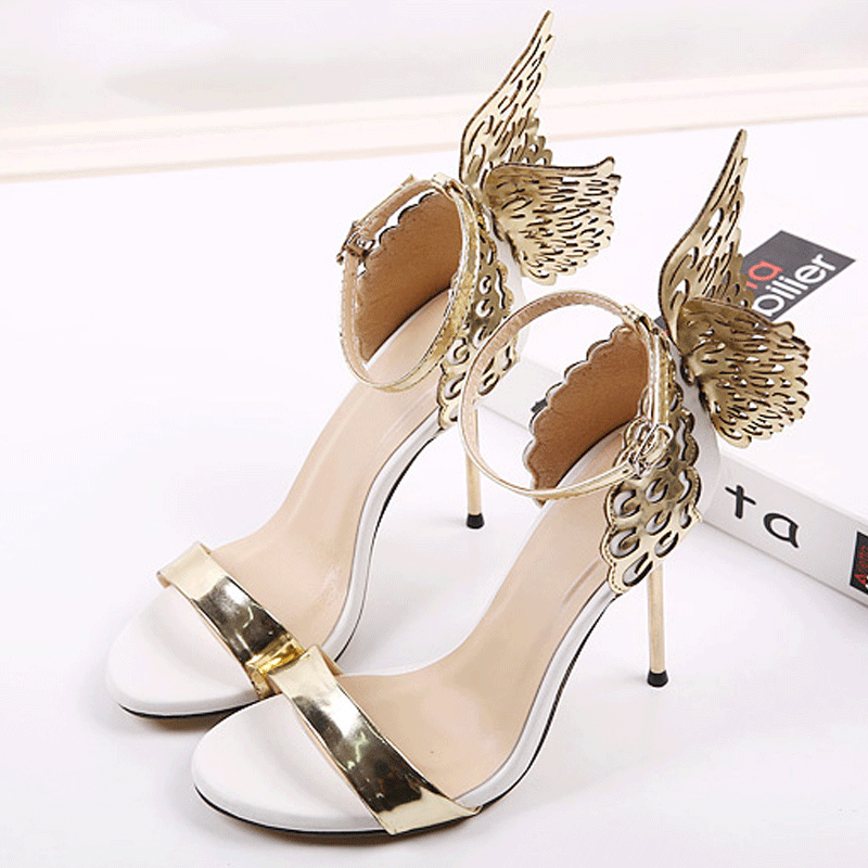 three-dimensional butterfly high-heel
