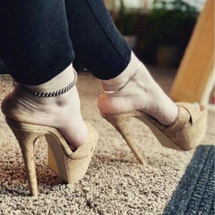 comfortable thick-soled super high-heeled shoes stiletto sandals